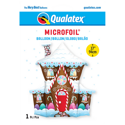 Gingerbread House Figurine Foil Balloon 94cm 14945 QUALATEX