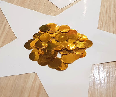 Metallic Gold Confetti 1.5cm Round 100g