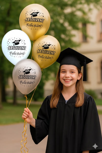 Set of 30 Latex Balloons 30cm Graduate 2026 Print