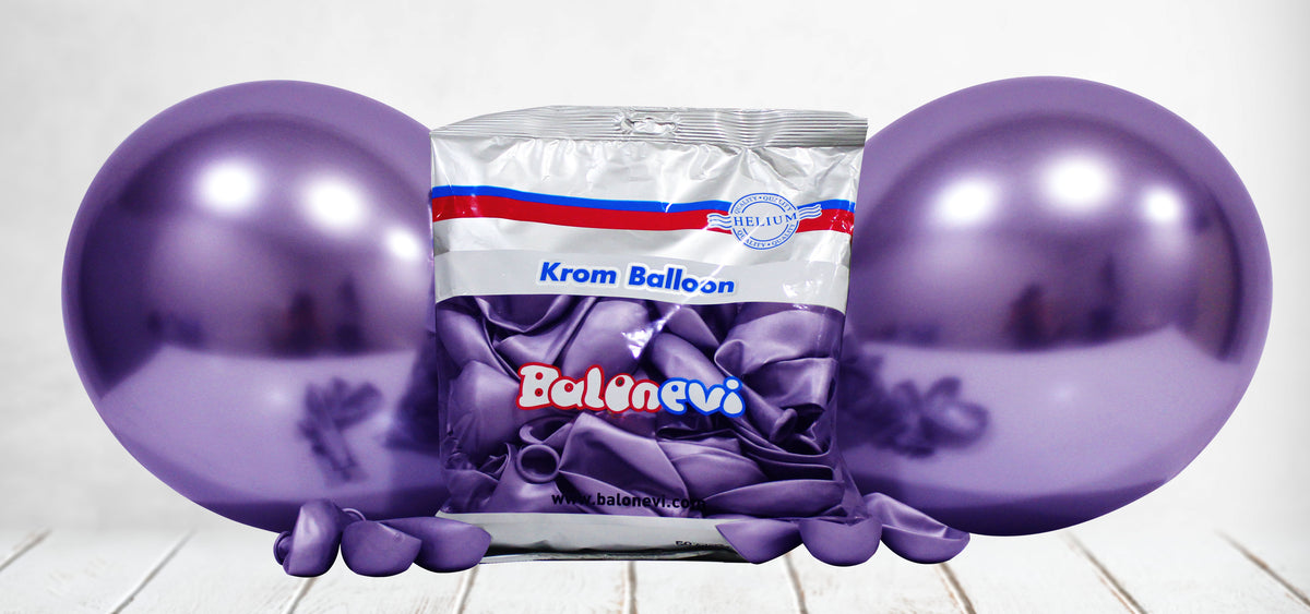 Baloane latex 13cm Chrome Mov -10K