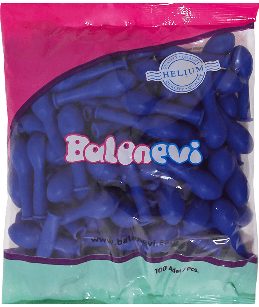 Baloane latex 13cm Standard Albastru -04