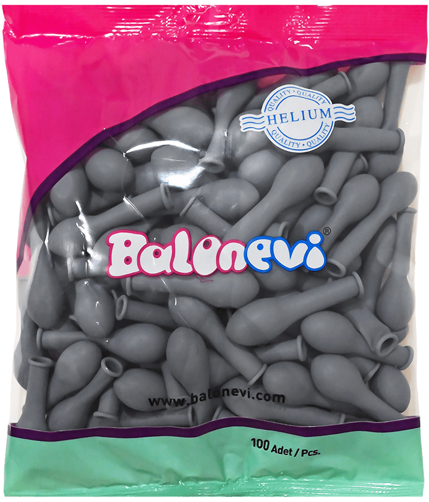 Baloane latex 13cm Standard Gri -32