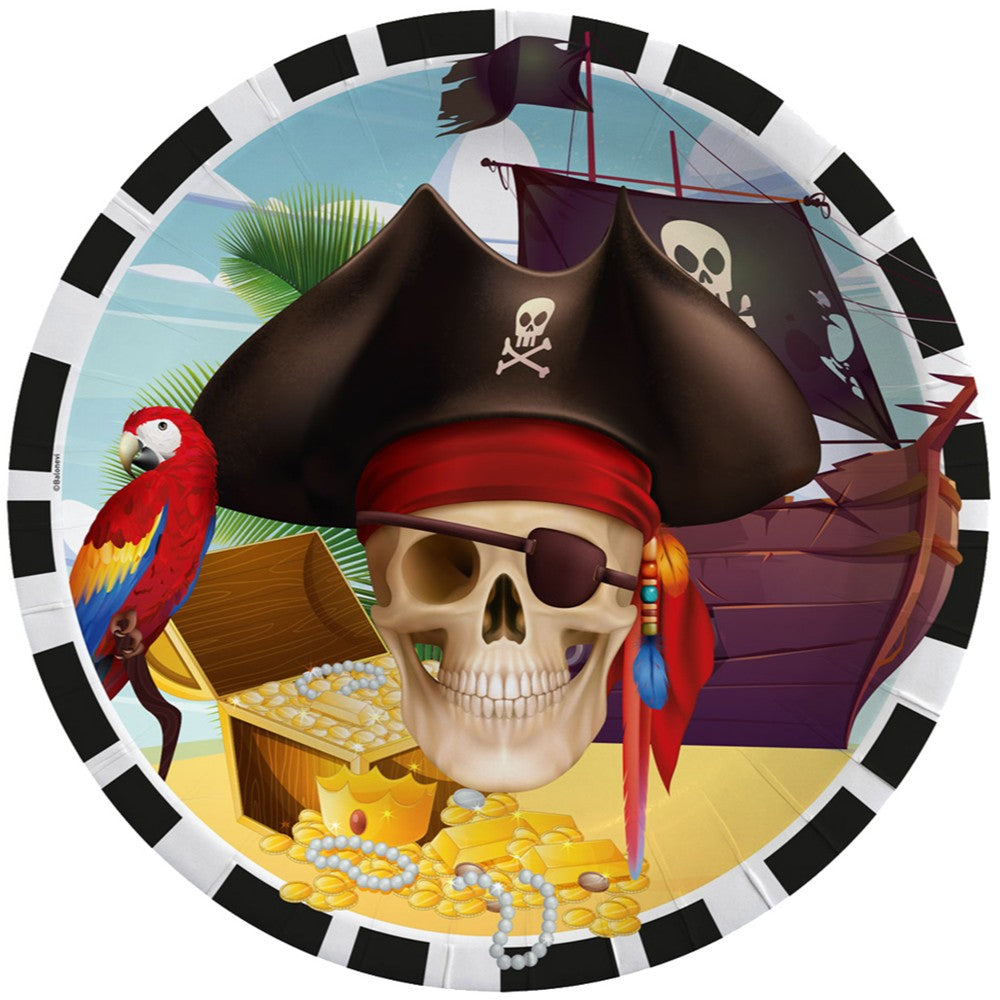 Set of 8 Pirate Party Plates