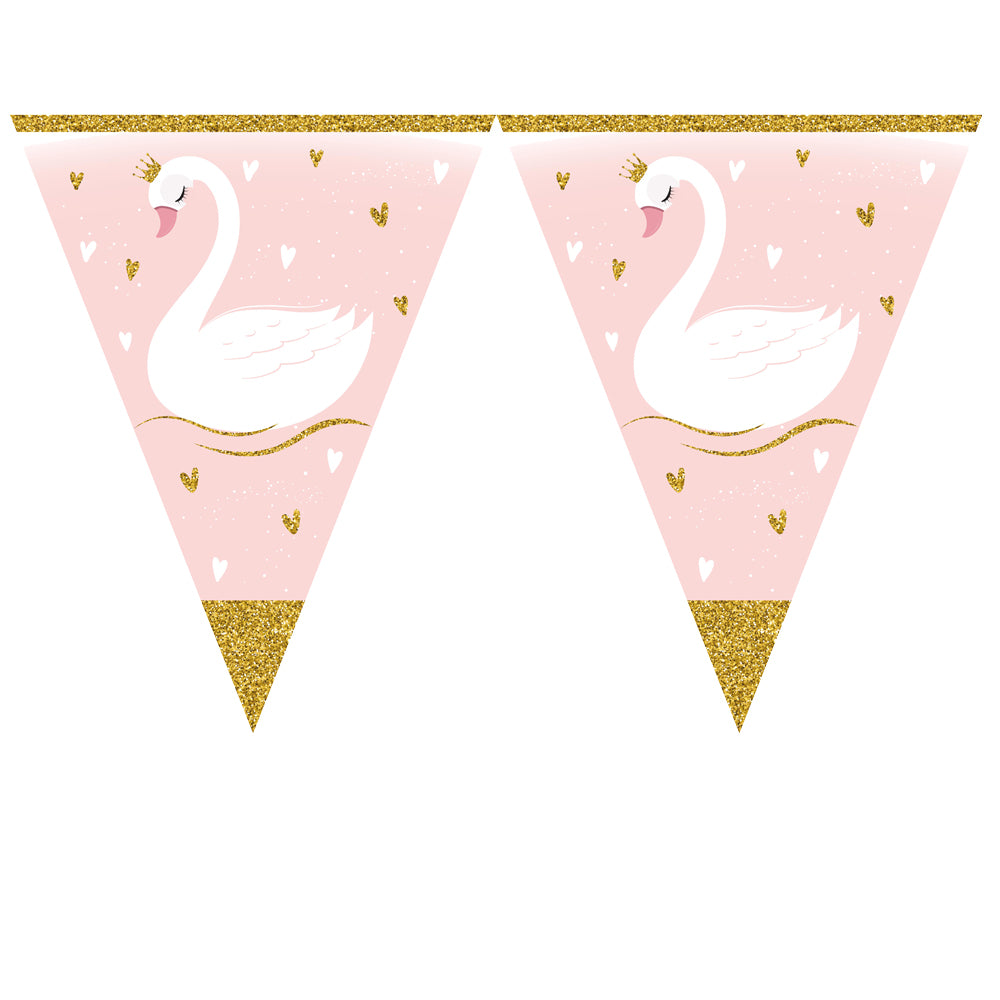 Swan Party Pennant Banner 320cm