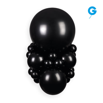 Baloane Latex 13cm Negru Metalic AM50.65