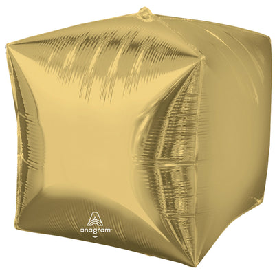 Cube White Gold Foil Balloon 38cm ANAGRAM 4476599