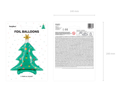 Foil Balloon Christmas Tree Figurine (AIR) 78x94cm