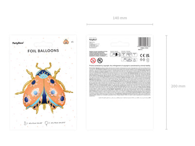 Ladybug Shaped Foil Balloon 87x75 cm FB154