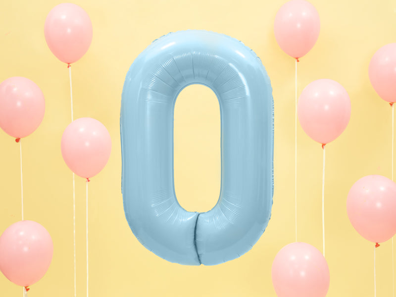 Balon folie cifra 0 Bleu 86cm