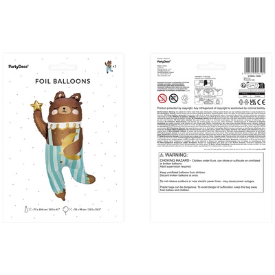Balon Folie Figurina Ursulet 72x104cm