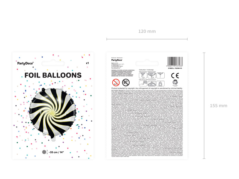Balon Folie Acadea Neagra 35cm PDC1023