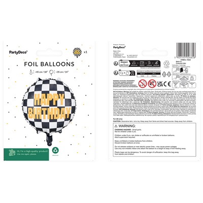 Balon Folie Happy Birthday Curse Masini 45cm