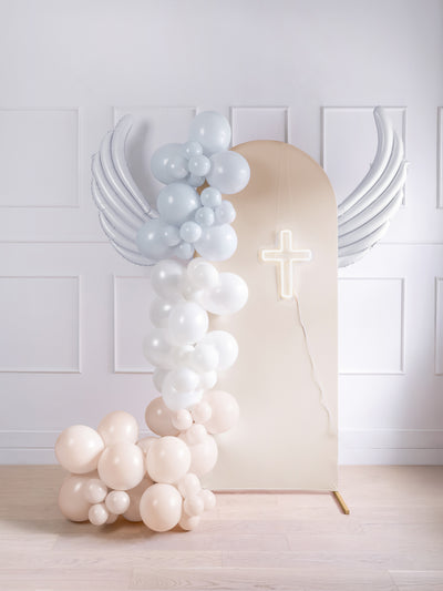 Set of 2 Foil Balloons, Angel Wings Figurine, 104x60 cm