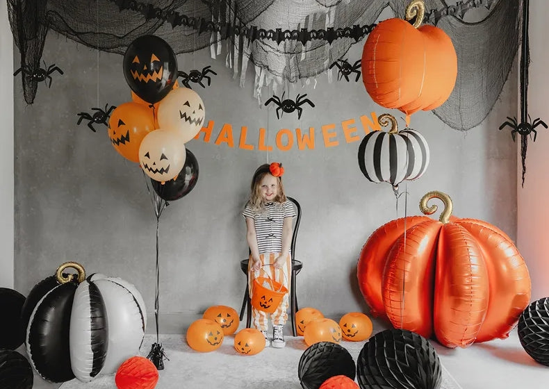 3D Pumpkin Foil Balloon (AIR) 58x58cm Mixed
