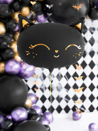 Balon Folie Figurina Cap Pisica Neagra 48x36cm FB84
