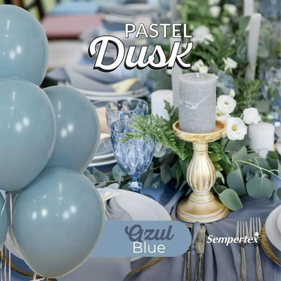 Standard 152 x 5 cm latex modeling balloons Pastel Dusk Blue