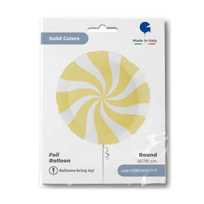 Foil Balloon Round Lollipop White-Vanilla 91 cm Grabo