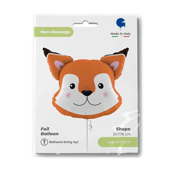 Foil Balloon Fox Head Figure 76 cm Grabo