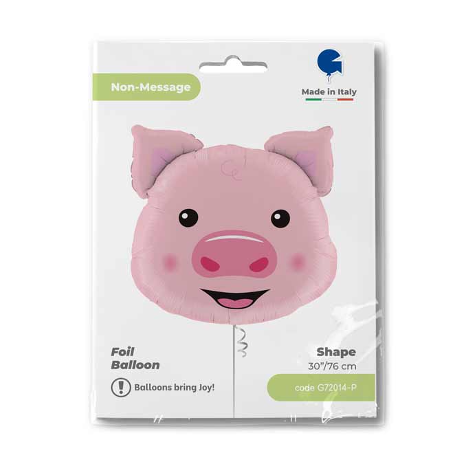 Foil Balloon Figurine Pig Head 76 cm Grabo
