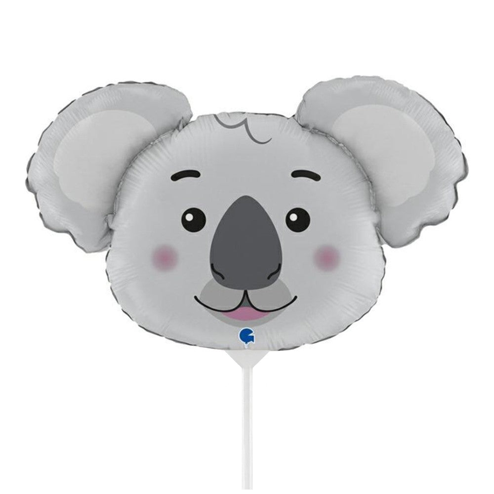 Foil Balloon Mini-Figure Koala Head (AIR) 35cm Grabo
