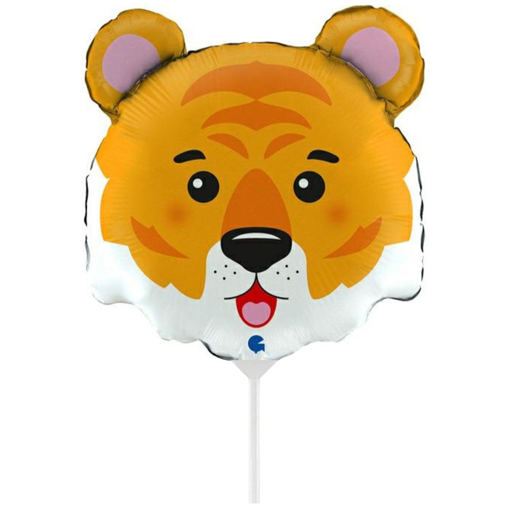 Balon Folie Mini-Figurina Cap Tigru (AER) 22x23cm Grabo