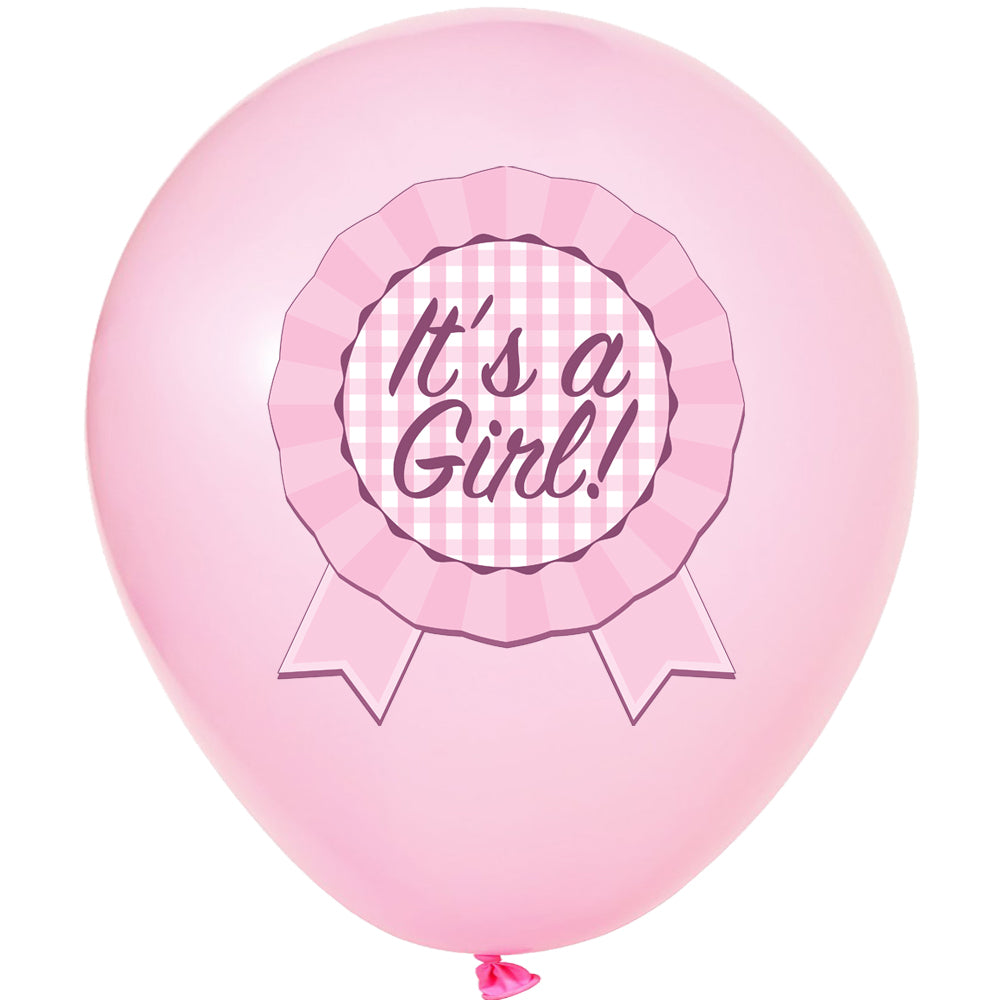 Set 12 Baloane Latex 30cm print It's a Girl