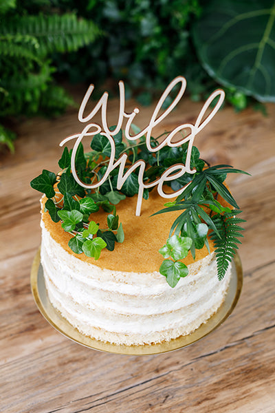 Wild One Wooden Cake Topper 22cm