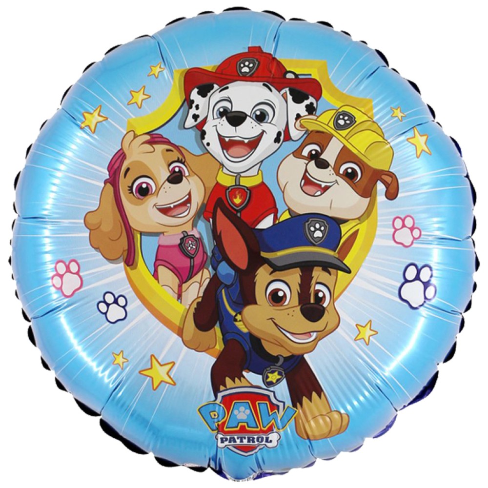 Grabo 46cm Round Paw Patrol Action Foil Balloon