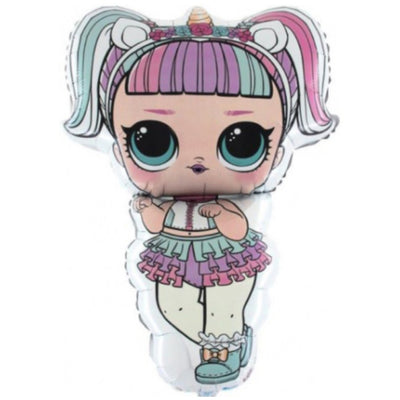 Foil Balloon Figurine LOL Surprise Diva Unicorn 90cm/36 inch R332