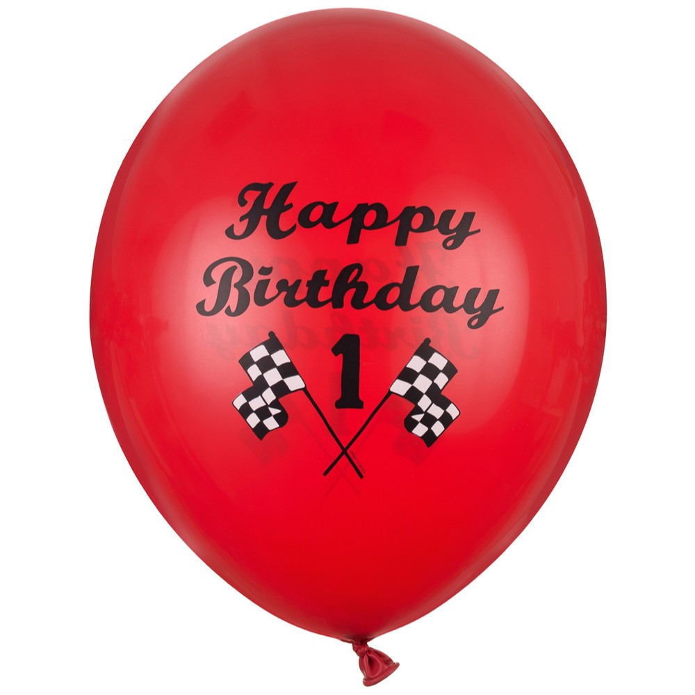 SET 10 Latex Balloons 30cm Happy Birthday Cars PDC1058