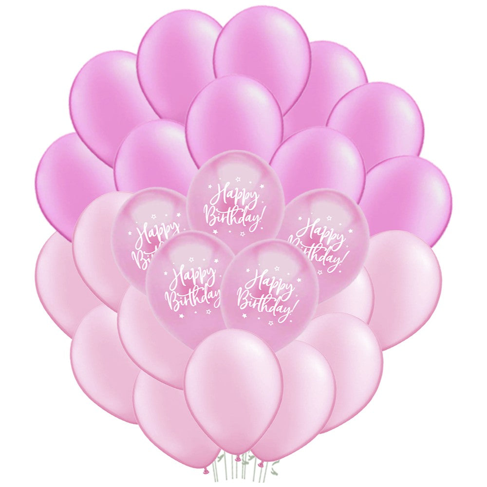 Set 25 Pink and Light Pink Latex Balloons 26cm 2022205 Balloons Shop