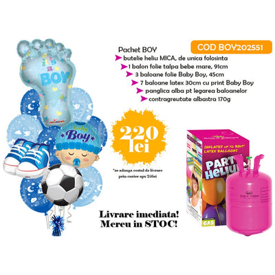 Boy Balloon Pack + Small Cylinder BOY202551