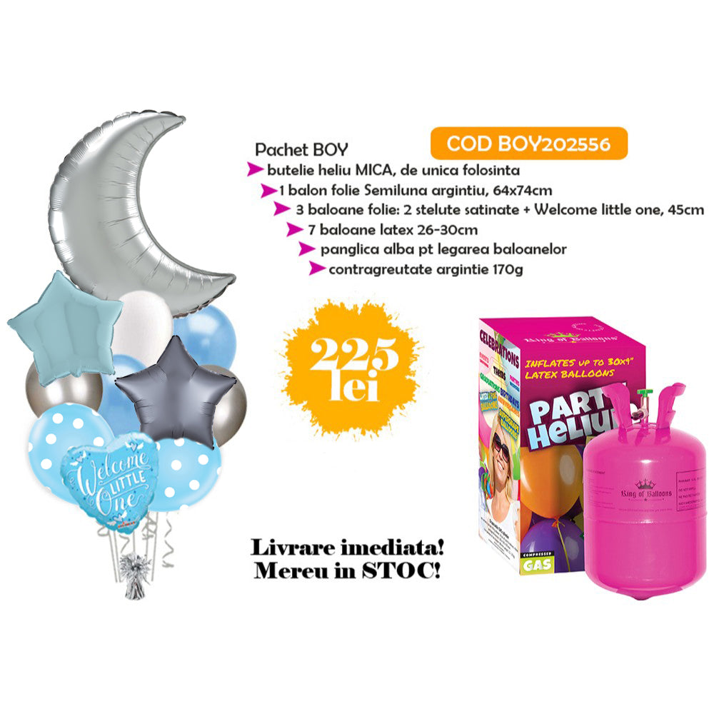 Boy Balloons Pack + Small Bottle BOY202556