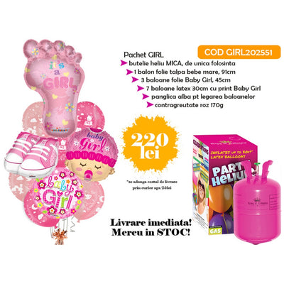 Girl Balloons Package + Small Tank GIRL202551