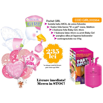 Girl Balloons Package + Small Tank GIRL202554