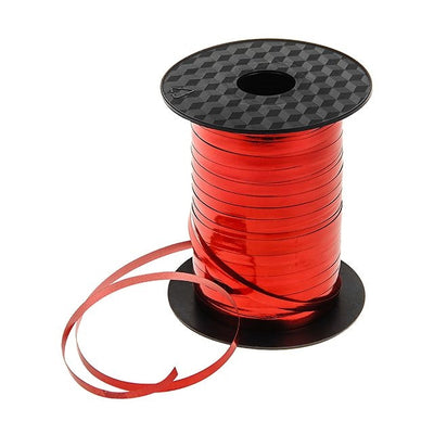 Metallic Red Balloon Ribbon 500m