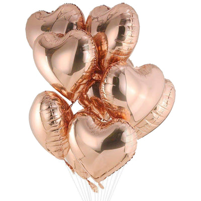 Foil balloon 45 cm rose-gold heart