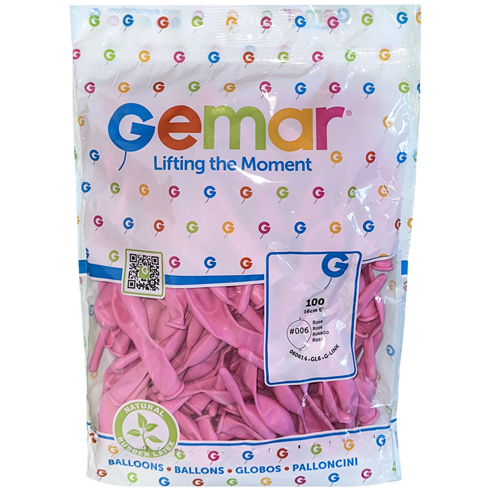 G-Link Latex Balloons 16cm Standard Pink GL6.06