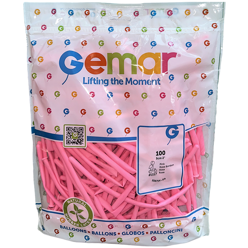 Baloane latex Modelaj 5/152cm Standard Roz Bubble Gum Q260.57