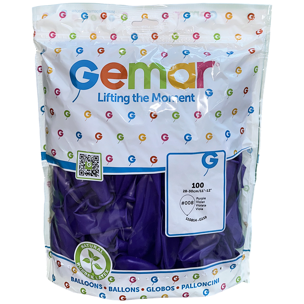 Latex Balloons 30cm Purple Standard G110.08