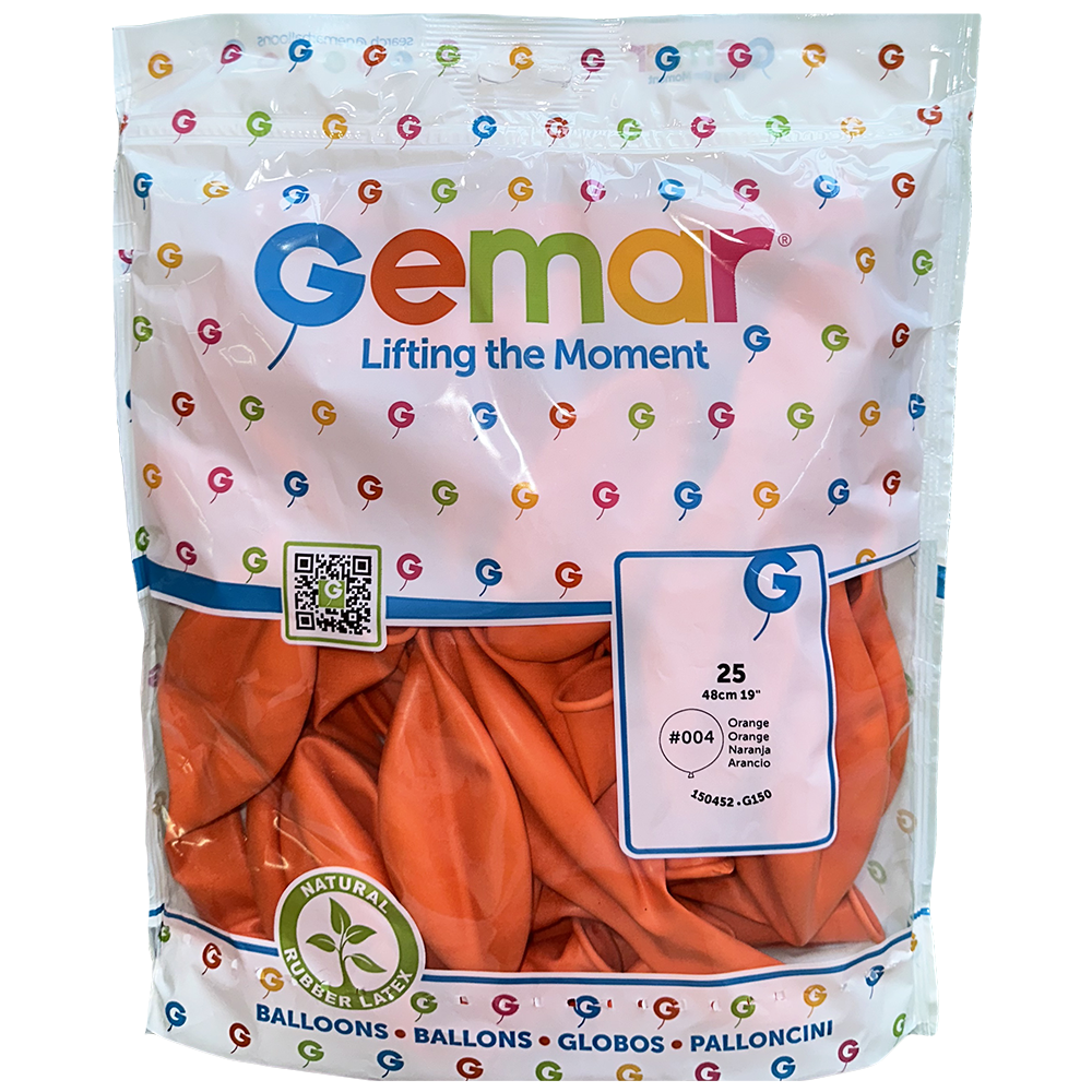 Jumbo Latex Balloon 41cm Orange Standard RR16P.04