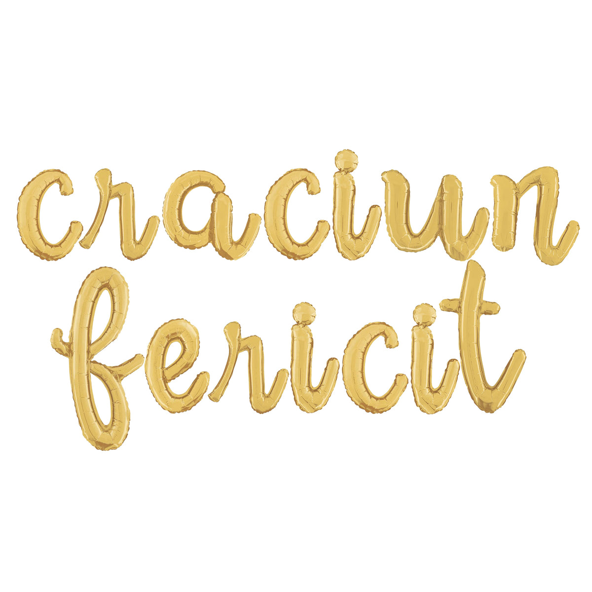 Foil Balloon Cursive Script Merry Christmas Gold