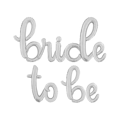 Baloane Folie Scris Cursiv Bride To Be Argintiu