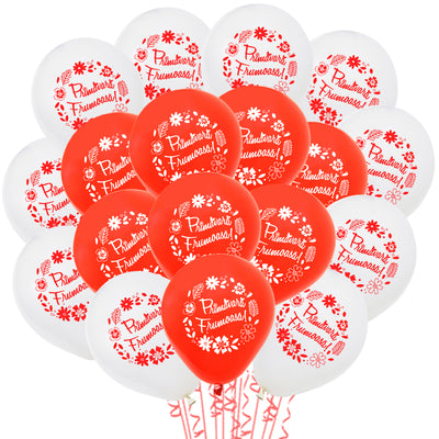 Set of 50 Latex Balloons, 26cm, Spring - Martisor Print