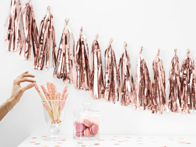 Decorative Rose Gold Garland 12 tassels/2m PDC1033