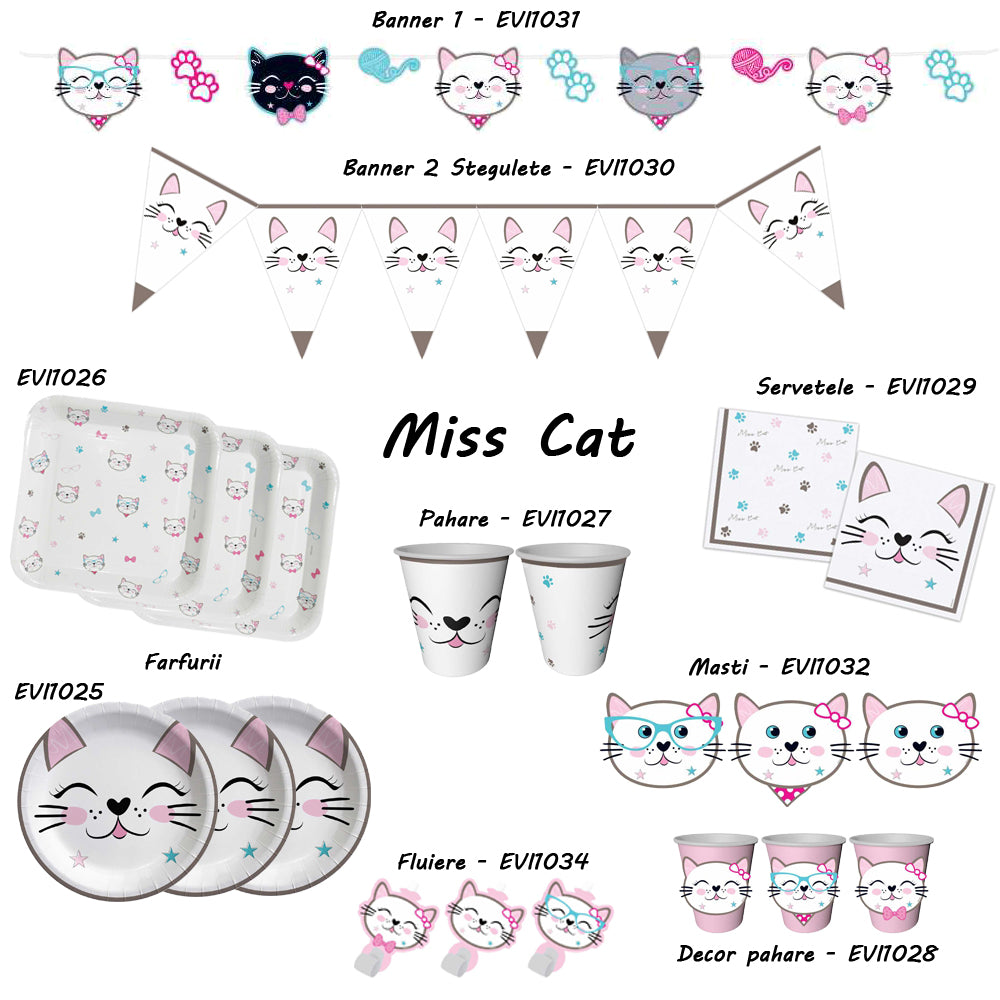 Set of 6 Cat Party Masks MC9820