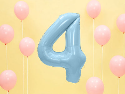 Foil Balloon Number 4 Blue 86 cm