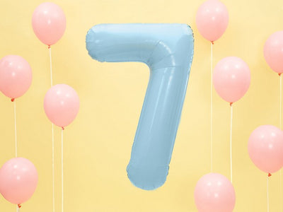 Balon folie cifra 7 Bleu 86 cm