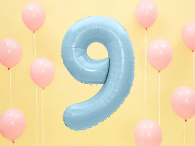Balon folie cifra 9 Bleu 86 cm