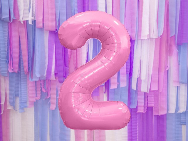 Balon folie cifra 2 Roz 86 cm